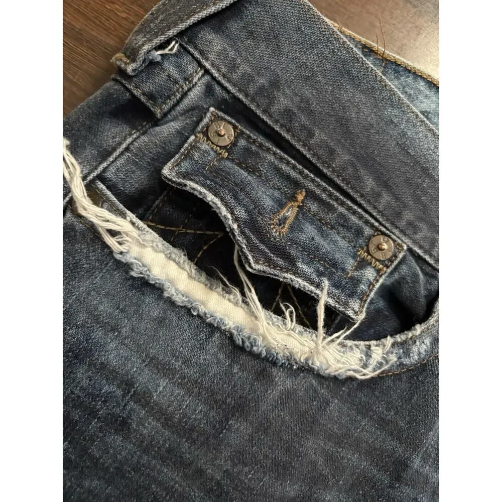 Rare Find True Religion Men's Geno Slim Fit Straight Jeans Sz 40x32 Cloud Wash
